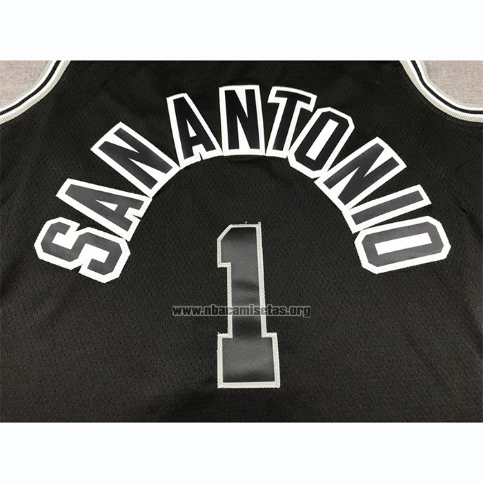 Camiseta San Antonio Spurs Victor Wembanyama NO 1 Classic 2022-23 Negro